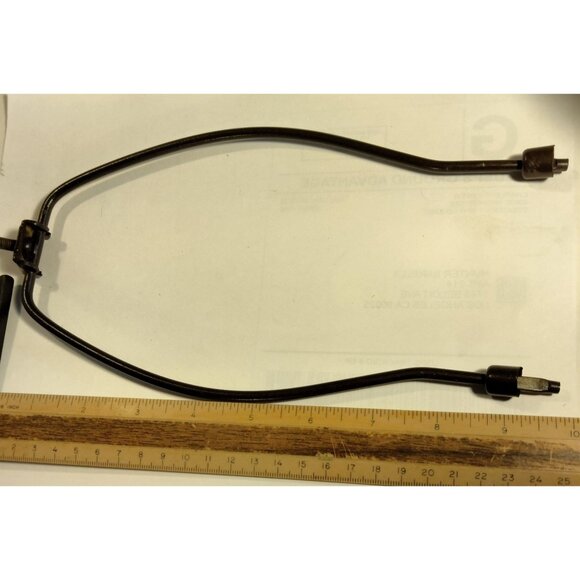 Lamp Harp Brass 9 Inch Oxidized Distressed Finish - Picture 3 of 4